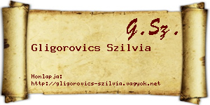 Gligorovics Szilvia névjegykártya