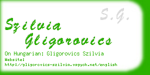 szilvia gligorovics business card